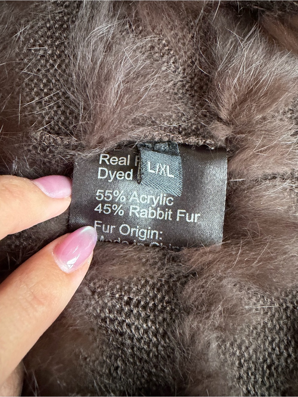 Chocolate Rabbit Fur Vest - Picture 4 of 6